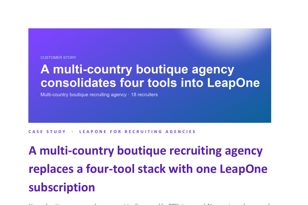 Cover preview: Boutique recruiting agency cuts tool spend 88%